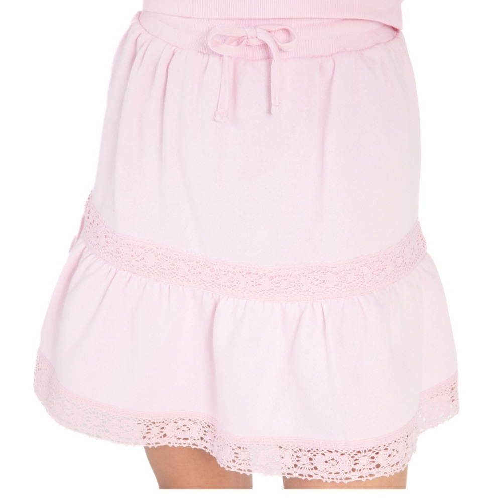 Women’s Fleece Skirt Treasures by Shabby Chic Pink-Small With Lace Detail- NEW